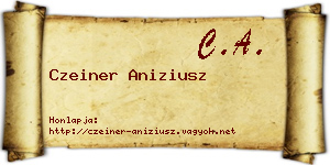 Czeiner Aniziusz névjegykártya